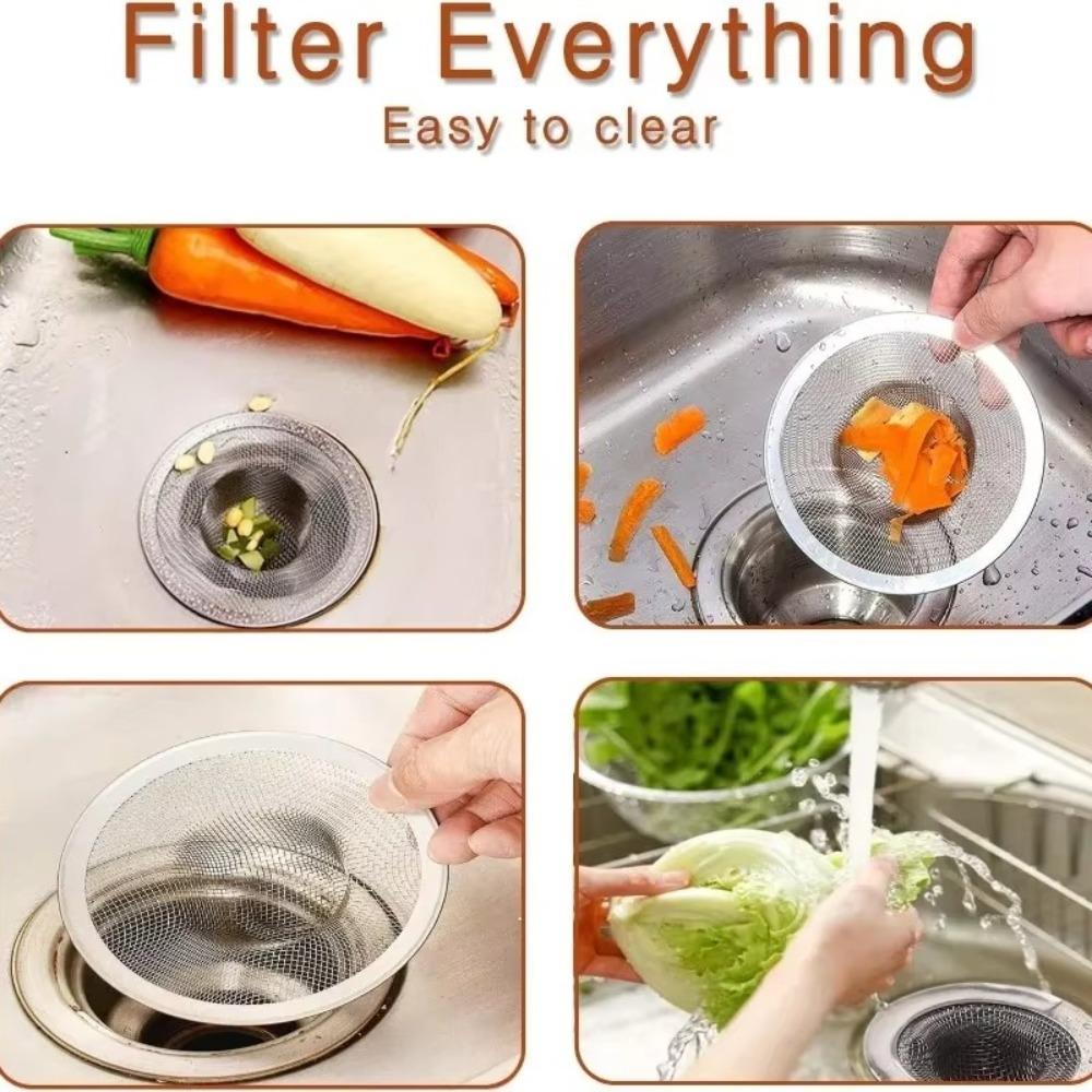 3/5pcs Anti-blocking Sewer Outfall Drain Filter Waste Catcher Kitchen Bathroom Accessories