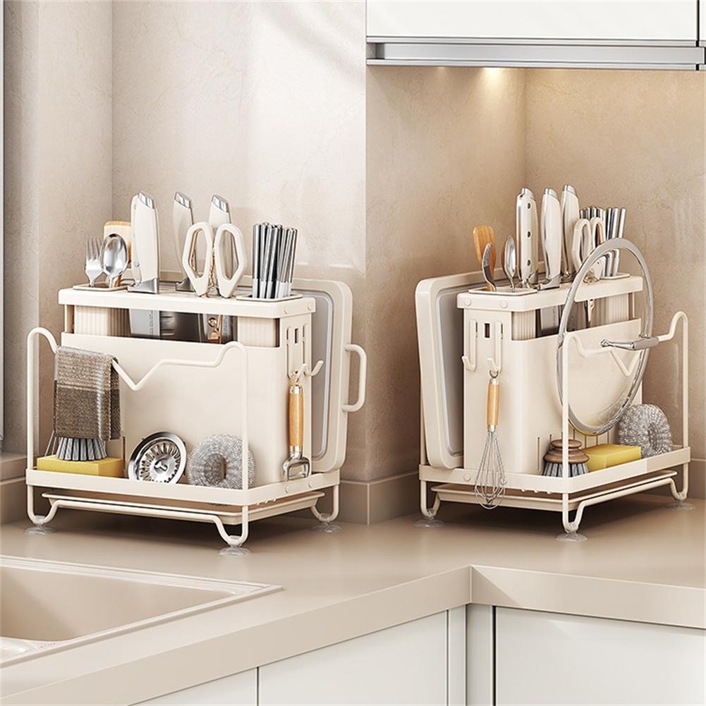 1 шт. Сушилка для посуды 27x18x23,7 см Держатель для хранения кухонной утвари Держатель для хранения разделочной доски и столовых приборов Для кухонной столешницы