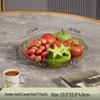 Elegant Floral Plastic Fruit and Dessert Display Plate for Home or Living Room