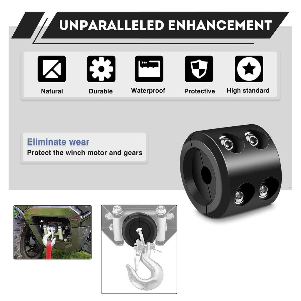 Winch Stopper for Cable Truck UTV ATV Rubber Winch Cable Stopper Universal Winch Cable Hook Stopper Rubber Winch Rope Line Saver
