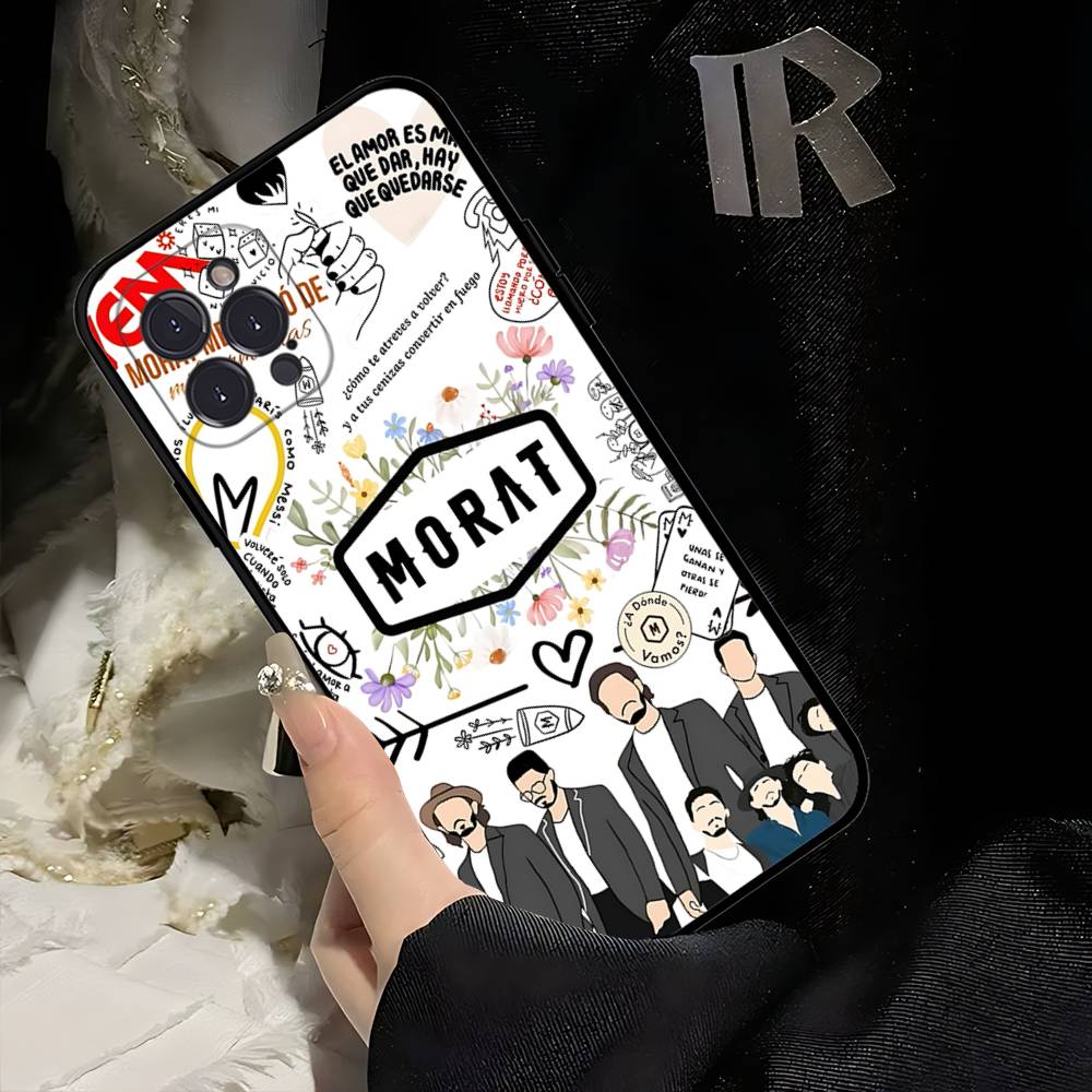 Крутая команда Morats для iPhone 17 16 15 14 13 12 11 Pro Max Plus Ударопрочный Черный Мягкий Чехол для Телефона