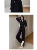 Early Autumn Milk-Style Sweater & Wide-Leg Pants Two-Piece: Playful Casual Sports Suit for Women