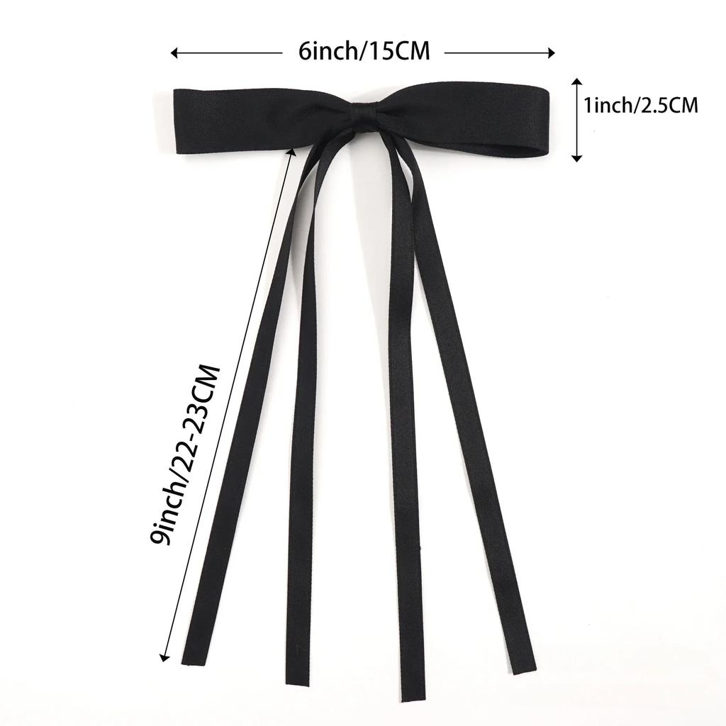 Sweet Bow Ribbon Hair Clips Elegant Women Girls Long Ribbon Hairpin Daily Party Gifts Wedding Jewelry Fashion Style Accessories