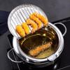 ZISIZ 20cm Double Bottom Frying Pot with Thermometer