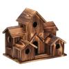 5Hole Bird House Room Wood Families Bluebird Finch Cardinals Hanging Birdhouse For Garden Waterproof And Wear-resistant Sup O0P1