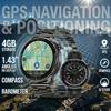 2026 Новые умные часы для мужчин 4G Память GPS Офлайн-карта Позиционирование Умные часы Встроенный магазин приложений Игра Компас Водонепроницаемые Часы для плавания Спортивные часы