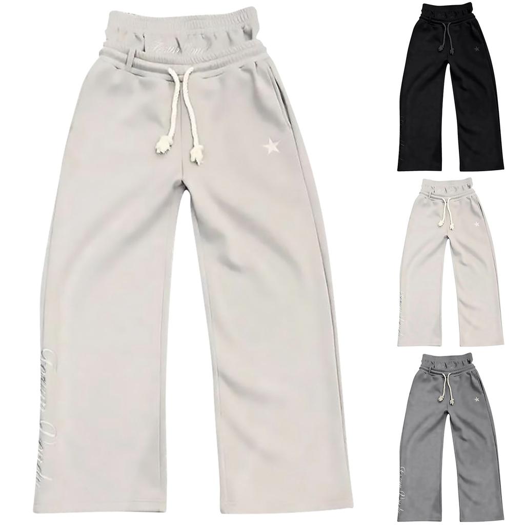 Pants For Men Loose Sweatpants Drawstring Wide Leg Fitness Pants Long Pants Casual Pants