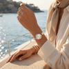 Elegant Pearl Bracelet Watch Fashion Rhinestone Dial Watch Quartz Wristwatch  Evening Party