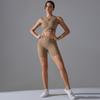 Спортивный костюм женский спортивный комплект для йоги с завязками без рукавов жилет для фитнеса шорты с высокой талией одежда для тренировок