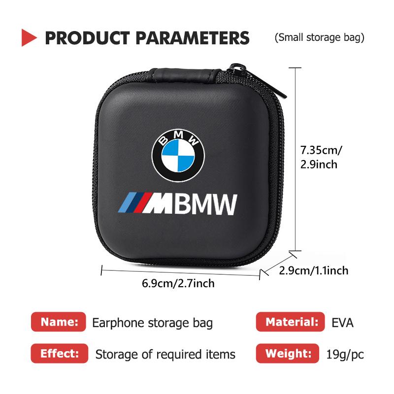 Car Portable EVA Storage Earphone Cable Case Bluetooth Bag For BMW M3 M5 X3 E93 F10 F20 F30 F40 F15 F25 F26 F31 F49 F86 YF6