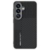 ABEEL Для Samsung Galaxy S26 / S26 Pro Магнитный Чехол PC + TPU + Алюминиевый Сплав + ПУ Кожа Тонкая Задняя Крышка Телефона