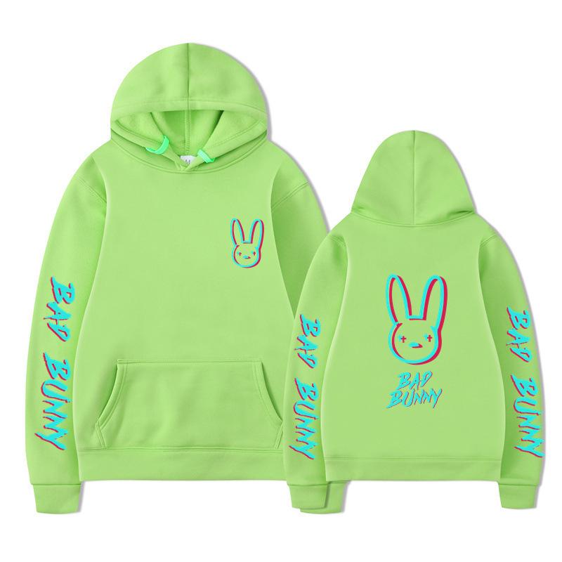 Модная унисекс толстовка с капюшоном Bad Bunny