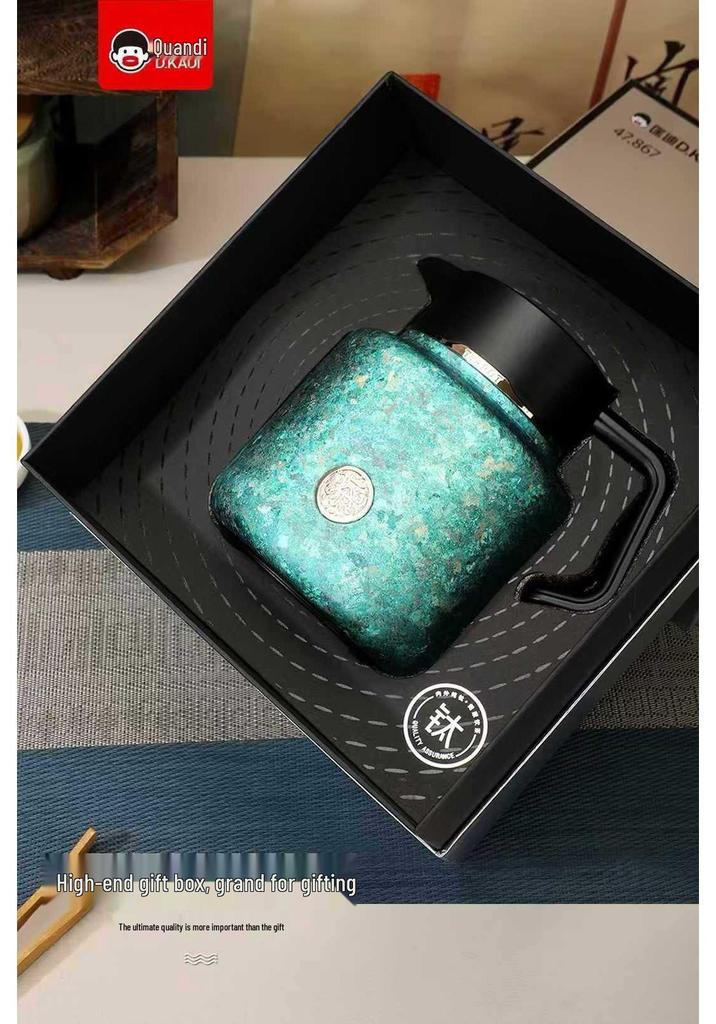 Pure Titanium Insulated Tea & Water Separation Teapot for Home & Office Use