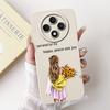For OPPO Reno 12F 5G Case 2024 Fashion Pretty Girls Soft Liquid Silicone Shockproof Cover For OPPO Reno12 F 4G Reno 12 FS Bumper