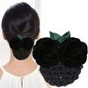 Hair Headdress Flower Hair Bun Holder Covers Barrette with Net  for Banks Hotels Staff