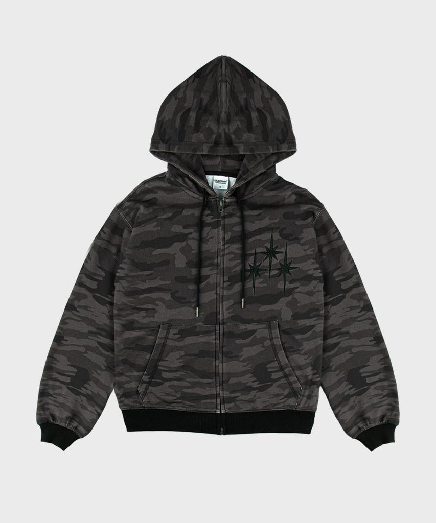 Saintpain Sp Кожаная Аппликация Камуфляж Молния Черный