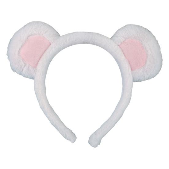 Девушка Медвежьи Уши Декор Головная Повязка Мультфильм Плюшевый Обруч Для Волос Макияж Умывание Лицо Хэллоуин Косплей
