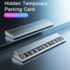 Car Metal Temporary Parking Plate Magnetic Number Fluorescent Green Sticker Auto Parking Plate Hidden Temporary Parking Card