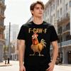 Vintage F-CAW-F Chicken Meme T Shirt Funny Animal Print Casual Streetwear Unisex Tee
