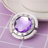 Portable Hanging Crystal Alloy Bag Desk Hooks Portable Handbag Folding Hanger