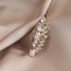 White Wheat Brooch High-end Women's Coat Accessories Corsage High-end Light Luxury Elegant Atmosphere Versatile Pin