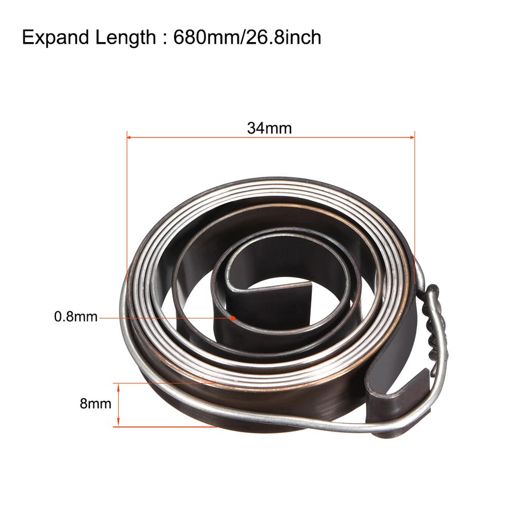 Drill Press Return Spring Quill Spring Feed Return Coil Spring Assembly Blackening Expand Length 680-1800mm Spring OD 34-66mm