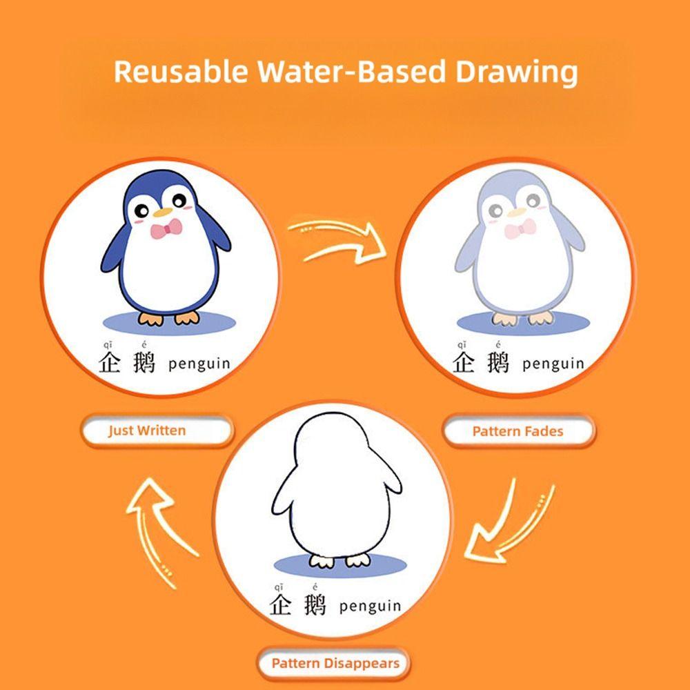 Various Theme Magic Water Drawing Cards Cartoon Pattern Reusable Coloring Card  0-6 Year Old