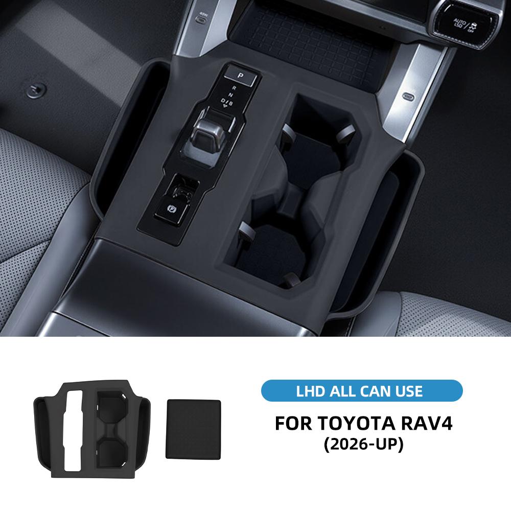 Silicone Center Console Wireless Charging Gear Shift Mat For Toyota RAV4 2026-UP LHD Car Interior Anti-Slip Car Accessories