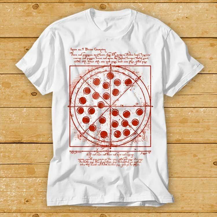 Vitruvian Pizza Leonardo Da Vinci Spider Tom Movie T Shirt Music Movie 2285