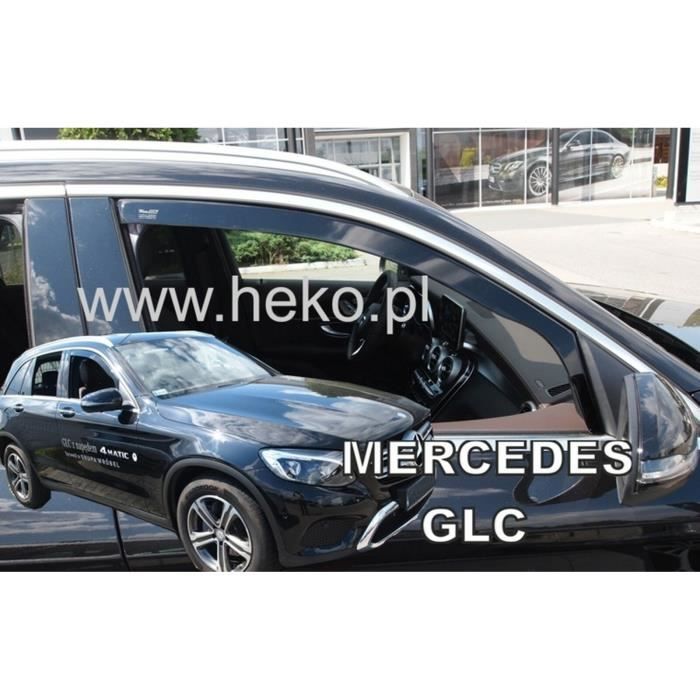 Дефлекторы воздуха - J&J AUTOMOTIVE - Heko - Тонированные - Простая установка - Для Mercedes GLC X253