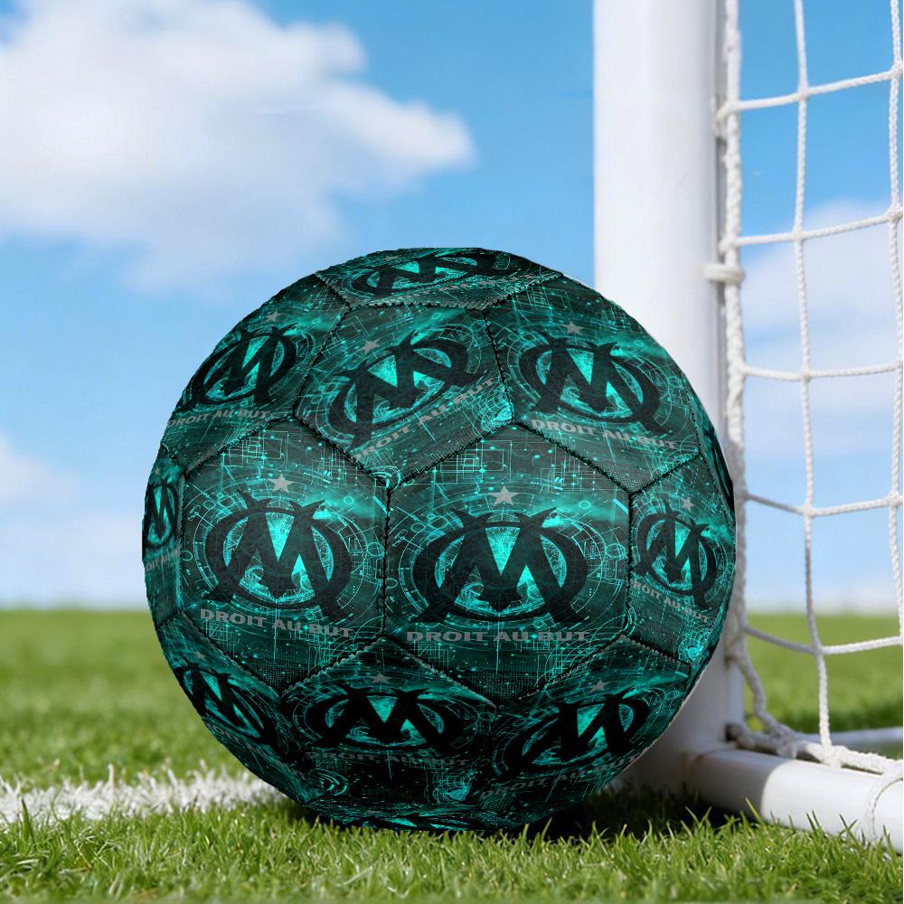 Mar-seille With Pride Emblem Printed Size 5 Soccer Balls, High-Quality, Anti-Slip, Protective Football, A Unique Gift , Birthdays, Christmas Gifts