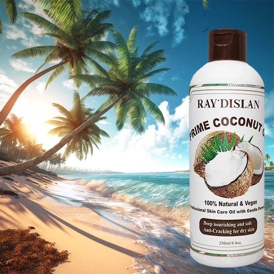 8,8 унции 100% чистого и натурального кокосового масла премиум-класса для сухой кожи, органического масла для массажа кожи и масла для волос.