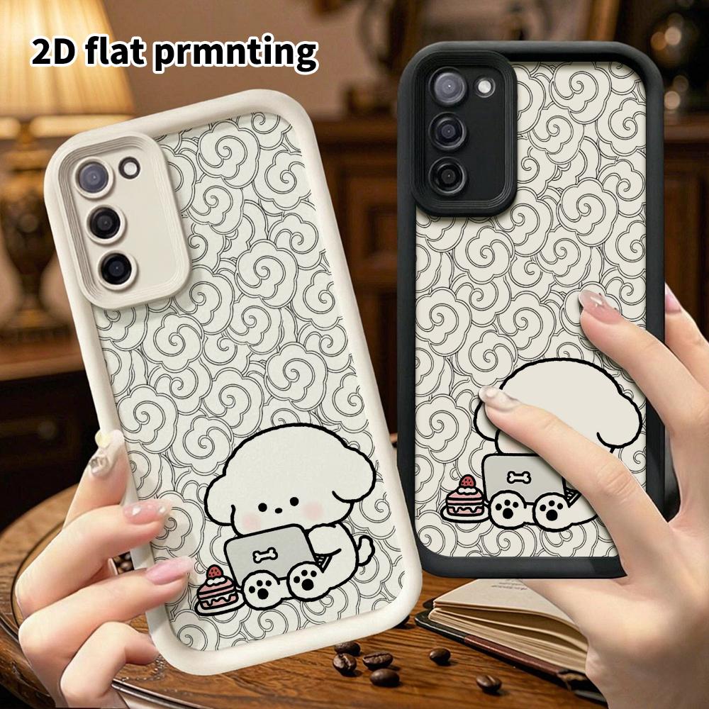 Phone Case: 2D Flat Samsung Galaxy A34 A35 M05 M06 S20 S22 S21 FE Plus 5G Protective Case, Cute Office Worker, Christmas and Halloween Gift