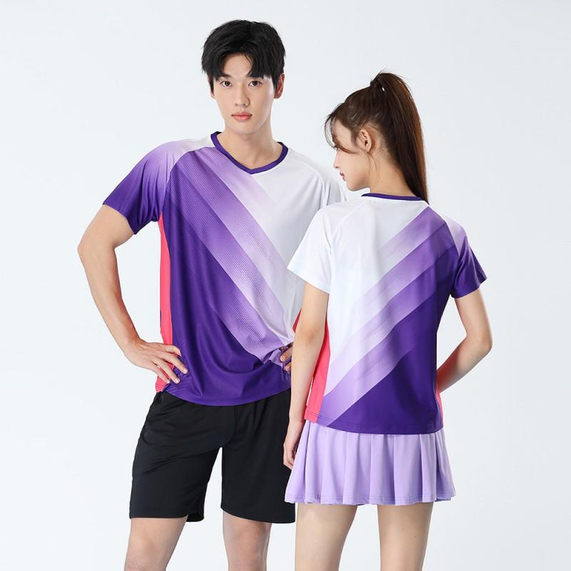 Quick-Dry Breathable Badminton Set Men Women Tennis Ping Pong Sport Shirt Short Sleeve Activewear