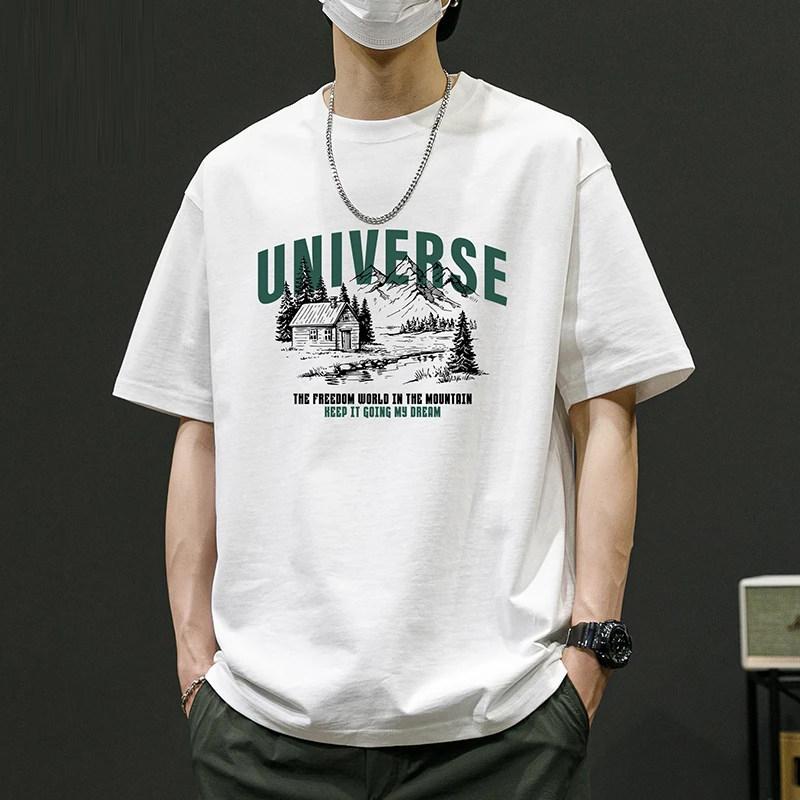 Japanese-style Retro American-style Niche Pure Short-sleeved T-shirt for Men, Suitable for Summer, Loose Fit, Trendy Soft