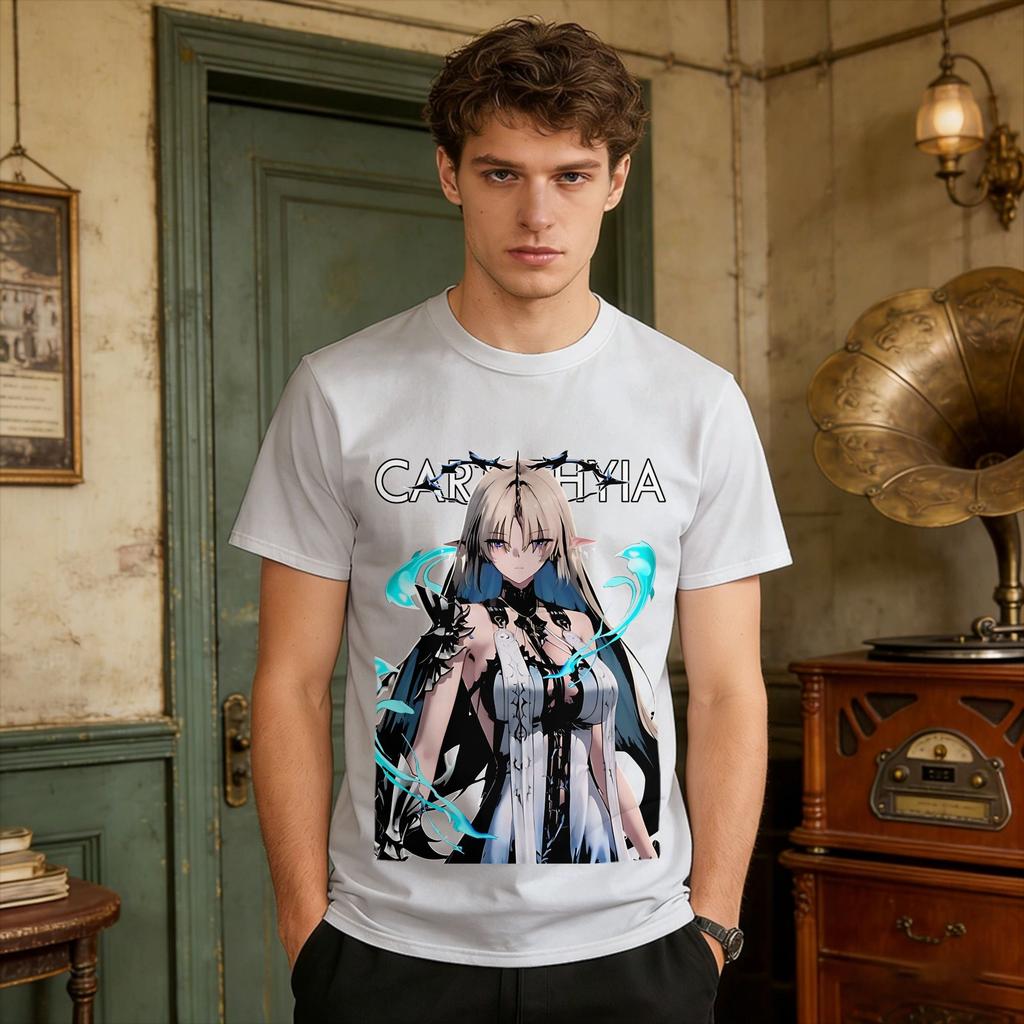Cartethyia Wuthering Waves T Shirt Beach Cotton T Shirts For Unisex Print Tee Shirt Short Sleeves Streetwear Tees