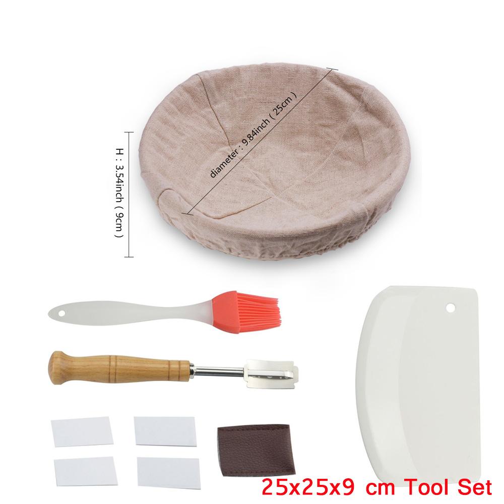 Набор инструментов для выпечки, овальная корзина из ротанга ручной работы, изогнутый нож для хлеба, расстойка, расстойка теста, Banneton Brotform, ферментация