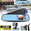Rearview Mirror Car Camera Dash Cam for Cars Trucks, Wide Angle Dual Lens Car Cam Front Rear DVR Monitor