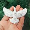 Yousheng Christmas Bird Ornaments Artificial White Peace Bird Hanging Decoration for Xmas Tree Wreath Holiday Party Decor