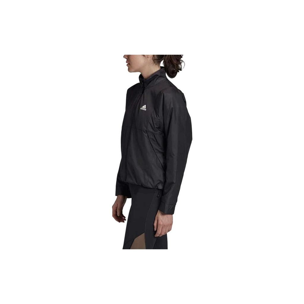 adidas Спортивная теплая куртка с воротником-стойкой, женская куртка, черная FT2554