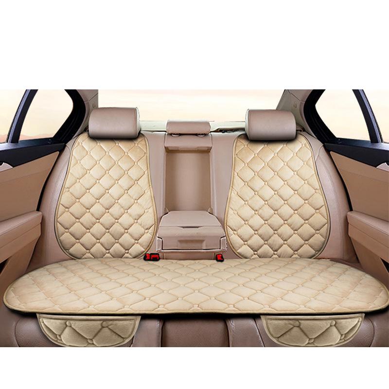 Уютный зимний комплект подушек для сидений автомобиля: Кристальный бархат, нескользящий, теплый и многослойный