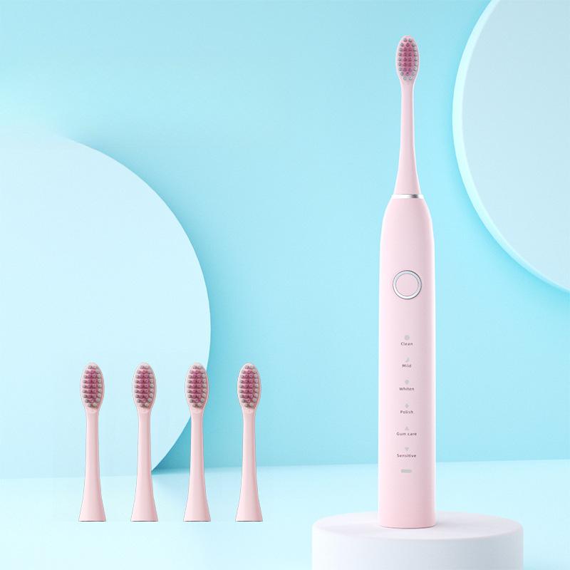 Новая электрическая зубная щетка, перезаряжаемая для мужчин и женщин, для взрослых, мягкая щетина, водонепроницаемая, звуковая вибрация, бытовая зубная щетка для пар
