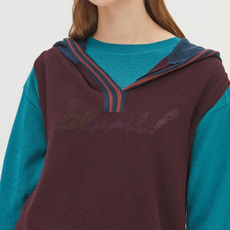  Benetton Benetton Caters вышитый вязаный жилет Bakv01041 Wi