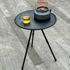 New 1 Pcs Portable Picnic Camping Adjustable Small Round Table Outdoor Aluminum Alloy Folding Table Suitable Outdoor Camp Tools