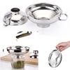 Canning Stainless Steel Wide Mouth Funnel S/L Size Hopper Transferring Oil Liquid Filter Home Restaurant Gadget Kitchen Tools