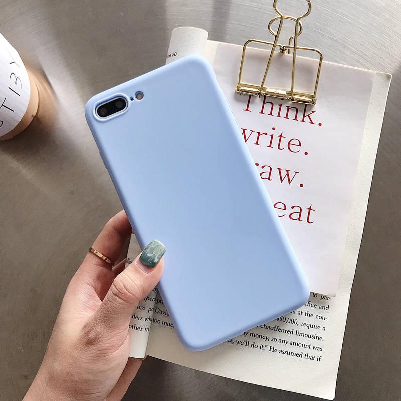Чехол для телефона iPhone 11, простой однотонный чехол ярких цветов для iPhone 11Pro X XR XS Max 6 6s 7 8 Plus 5 5s SE SE 2020, новинка 2, 2 силиконовых мягких задних чехла из ТПУ