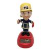 Solar Powered Fireman Shaking Doll Figurine Home Car Interior Decoration Christmas Gift