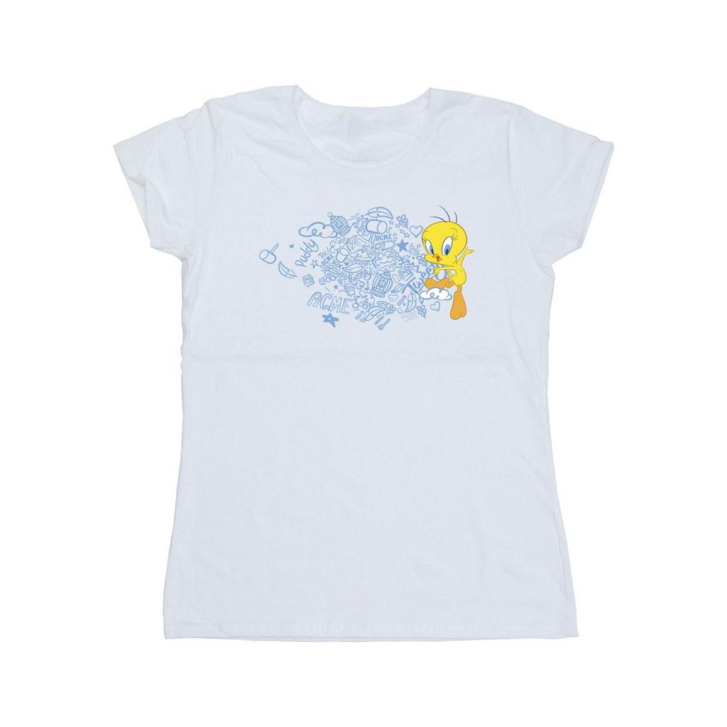 Looney Tunes Womens/Ladies ACME Doodles Tweety Cotton T-Shirt