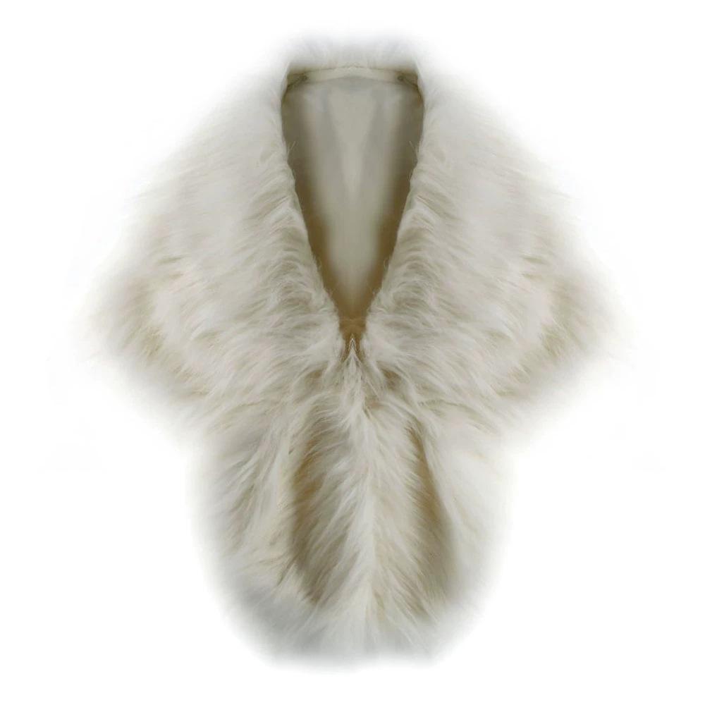 Bride fox fur cape shawl fluffy cos cape