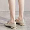 New modelBritish Xiaoxiangfeng Small Leather Shoes Women'S Low-Heeled Single Shoes Women'S Thick-Heeled Versatile One-Pedal Loafers